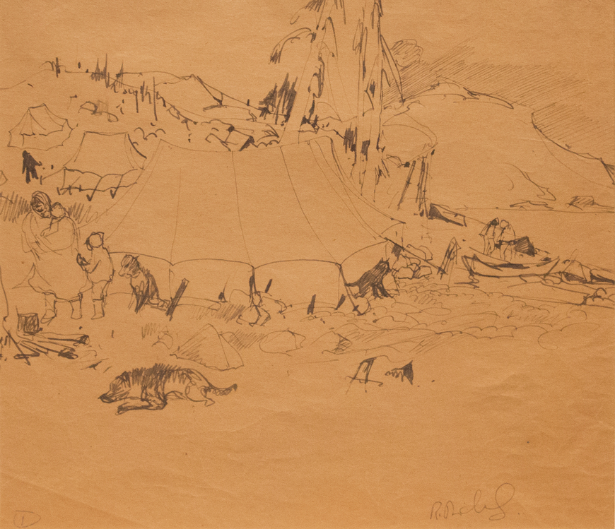 <span class="artist"><strong>René Richard</strong></span>, <span class="title"><em>Campement Indien</em>, 1931 (circa)</span>