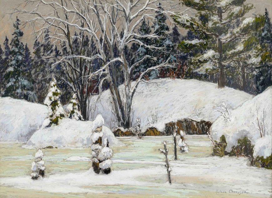 <span class="artist"><strong>Horace Champagne</strong></span>, <span class="title"><em>Old Birch Stumps at Secret Swamp, Gatineau Park, Quebec </em></span>
