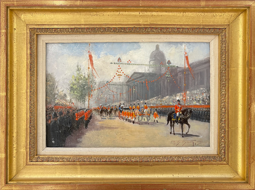 Queen Victoria's Jubilee Procession Passing the National Gallery, London