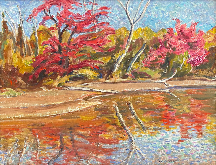 <span class="artist"><strong>A.Y. Jackson</strong></span>, <span class="title"><em>Diamond Lake, Combermere</em>, 1964 (circa) </span>