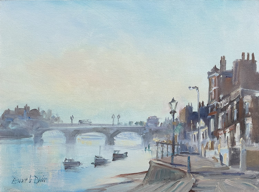 Putney Bridge from the London Boating Club Ramp, London, England 