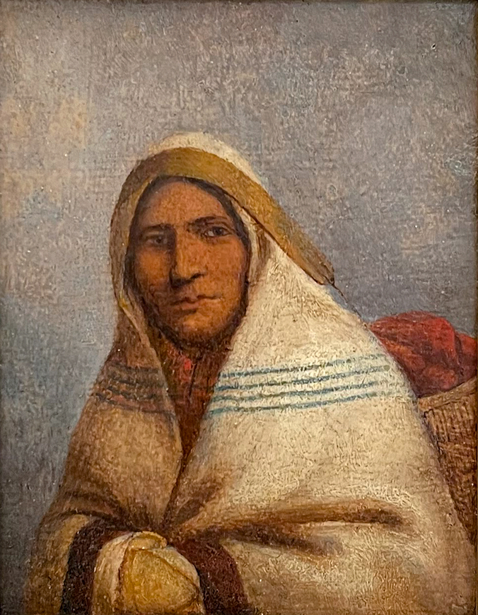 Canadian Habitant in Blue Tuque, a Self-Portrait