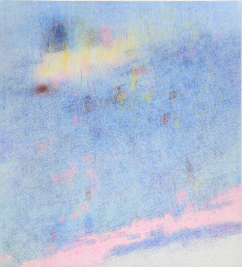 Angiola Gatti Untitled, 2005 Signed &amp; dated on verso Ballpoint pen and colored pencil on canvas 82 1/4 x 74 1/4 in 209 x 188.5 cm (AGA26.042)