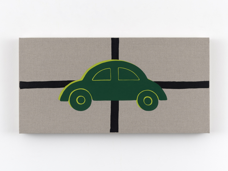 Zak Kitnick Paintings for Children (L2), 2026 Titled on verso Enamel on linen 12 x 24 in 30.5 x 61 cm (ZKI26.104)