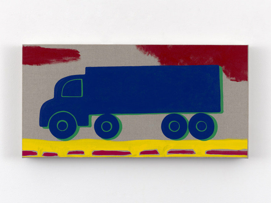 Zak Kitnick Paintings for Children (I3), 2026 Titled on verso Enamel on linen 12 x 24 in 30.5 x 61 cm (ZKI26.098)