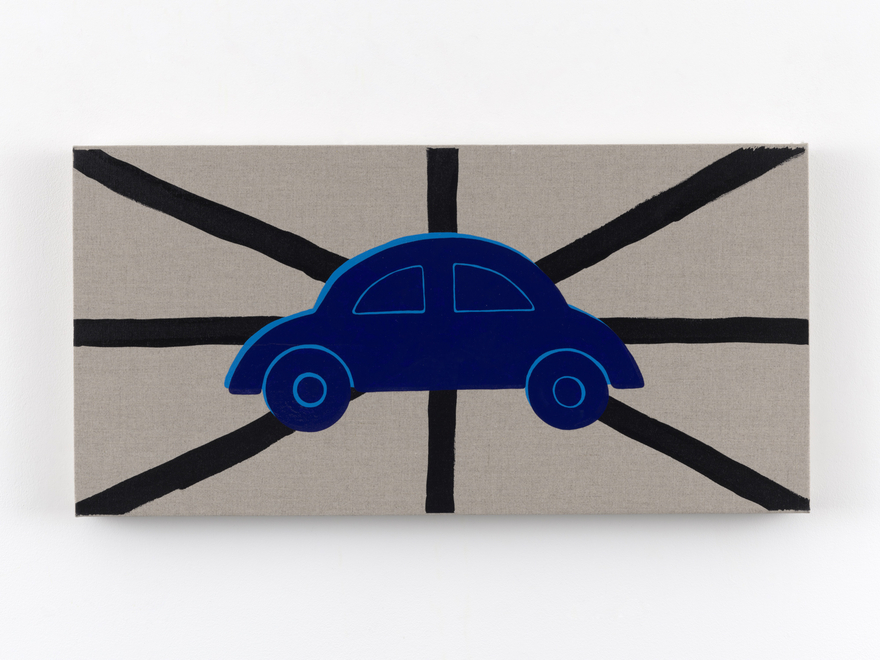 Zak Kitnick Paintings for Children (L3), 2026 Titled on verso Enamel on linen 12 x 24 in 30.5 x 61 cm (ZKI26.103)