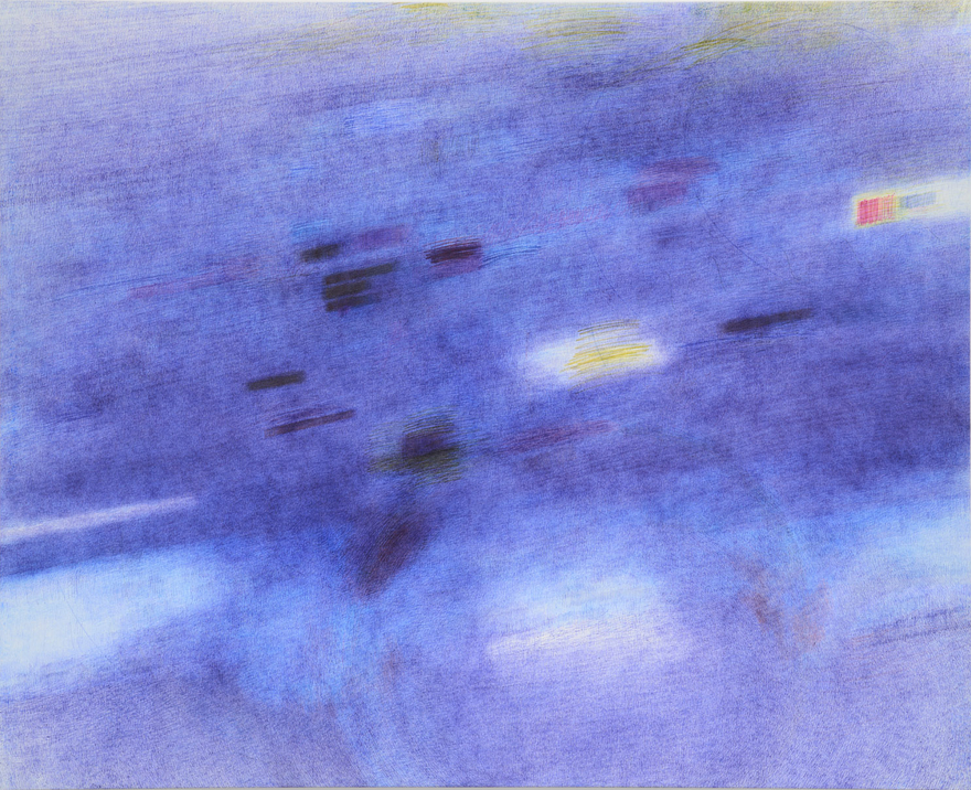 Angiola Gatti Untitled, 2021-2026 Signed &amp; dated on verso Ballpoint pen, colored pencil and marker on canvas 82 1/8 x 101 1/8 in 208.5 x 257 cm (AGA26.041)