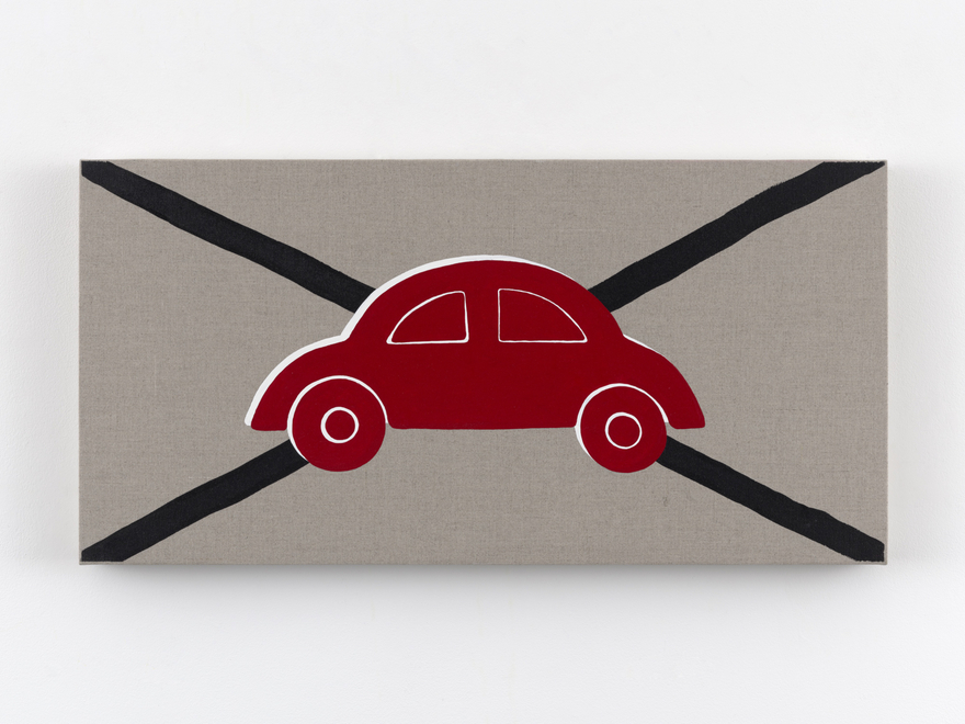 Zak Kitnick Paintings for Children (L1), 2026 Titled on verso Enamel on linen 12 x 24 in 30.5 x 61 cm (ZKI26.105)