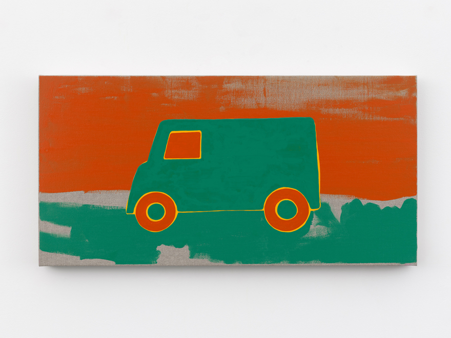 Zak Kitnick Paintings for Children (D5), 2026 Titled on verso Enamel on linen 12 x 24 in 30.5 x 61 cm (ZKI26.027)