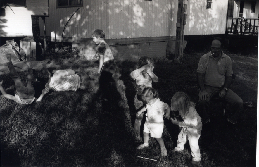 Junior with his grandchildren, Cumberland, Kentucky