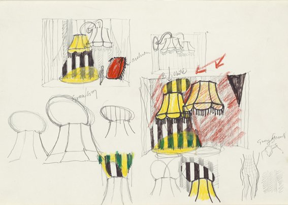 <strong>Patrick Caulfield</strong>, <em>Untitled (set design for 'Party Game')</em>, 1984