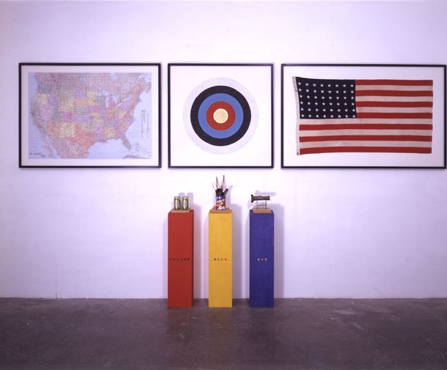 <strong>Peter Blake</strong>, <em>H.O.M.A.G.E. J.J. (a homage to Jasper Johns)</em>, 1995