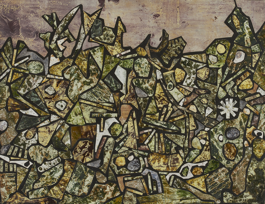 <span class="artist"><strong>Jean Dubuffet</strong></span>, <span class="title"><em>Jardin de souffle cor avril 1956</em>, 1956</span>