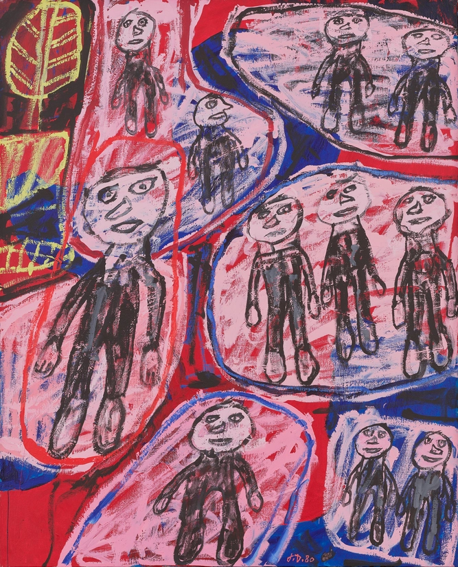 <span class="artist"><strong>Jean Dubuffet</strong></span>, <span class="title"><em>L’heure de pointe 8 décembre 1980</em>, 1980</span>