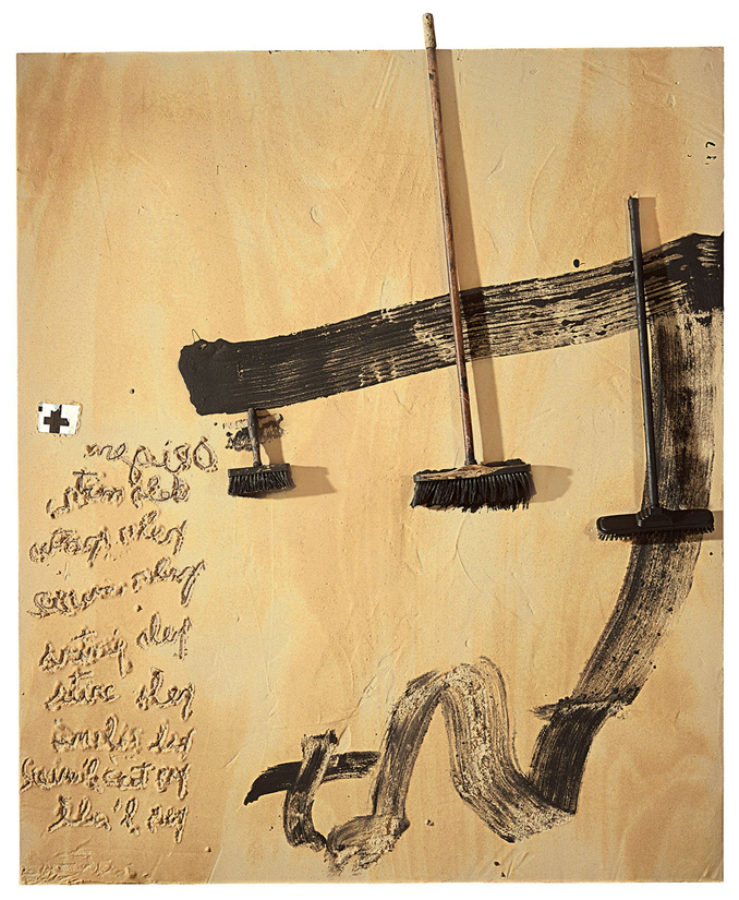 <strong>Antoni Tàpies</strong>, <em>Tres Raspalls (Three Brushes)</em>, 2008