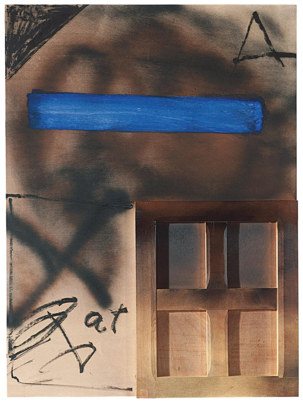 <strong>Antoni Tàpies</strong>, <em>Franja blava (Blue strip)</em>, 2008