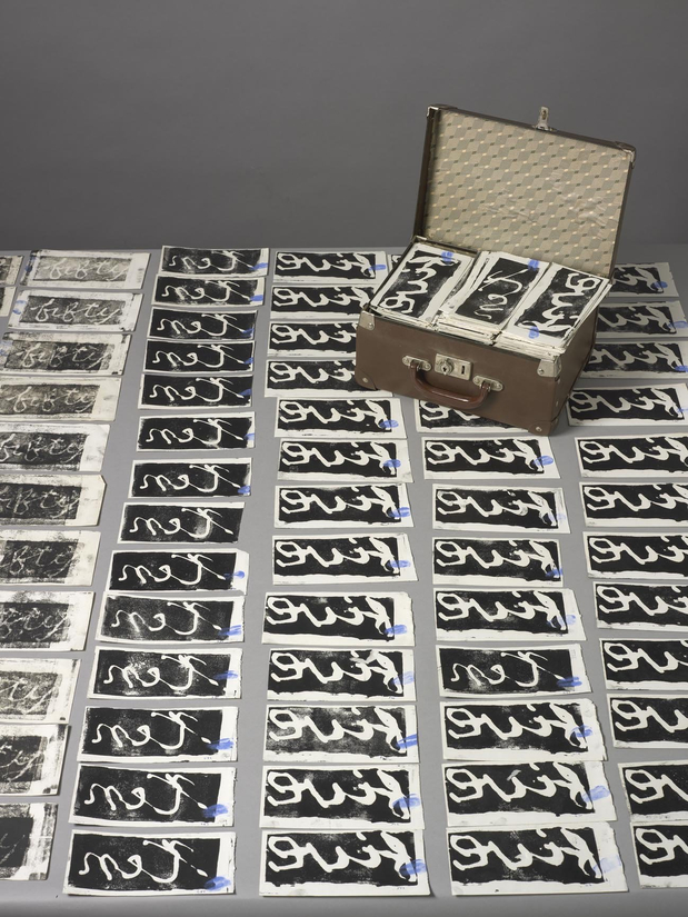 <strong>Barry Flanagan</strong>, <em>Thumb Prints, Mirror Prints, Money</em>, 1972