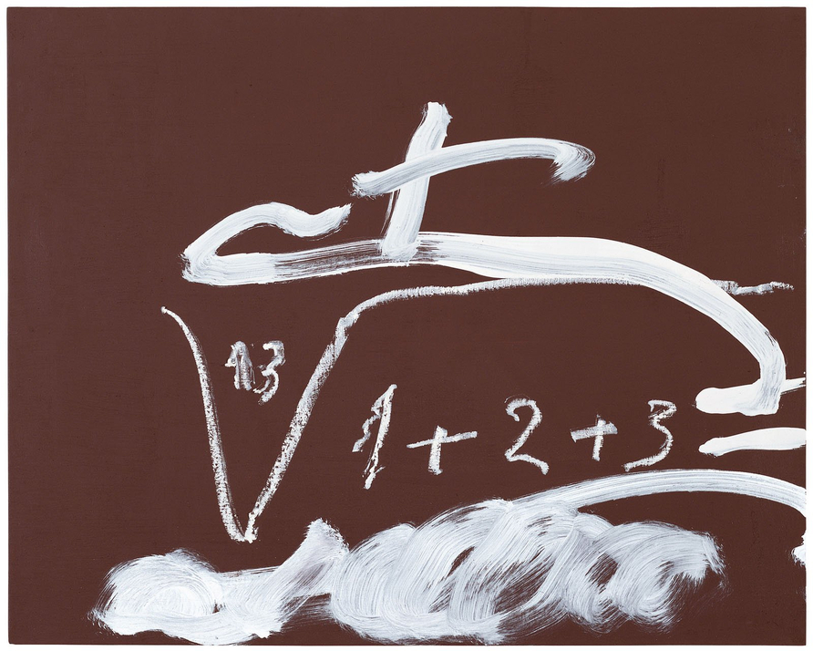 <strong>Antoni Tàpies</strong>, <em>Signes sobre marró (Signs on brown)</em>, 2009