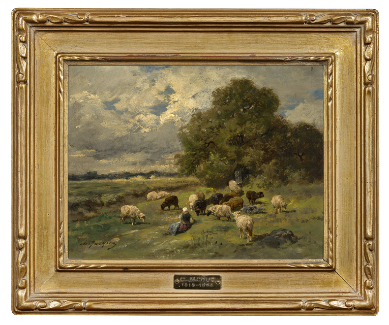 SHEPHERDESS WITH HER FLOCK