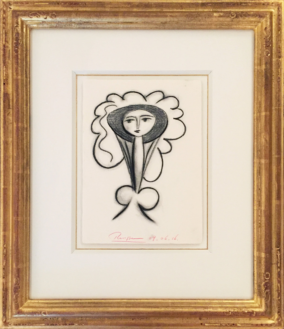 Girl with curly hair