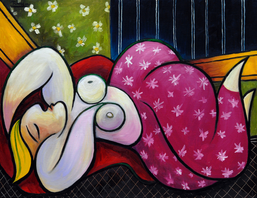 Reclining nude in pantaloons