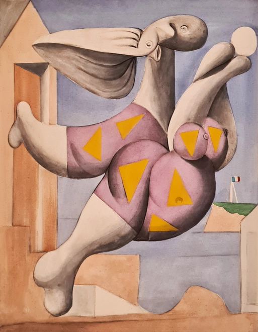 Bathing playing with ball (1932)