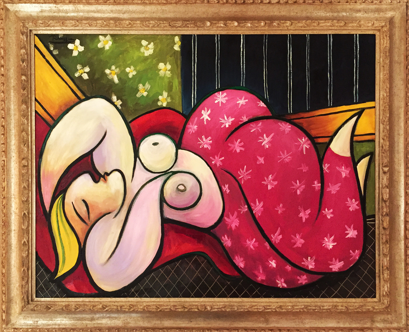 Reclining nude in pantaloons