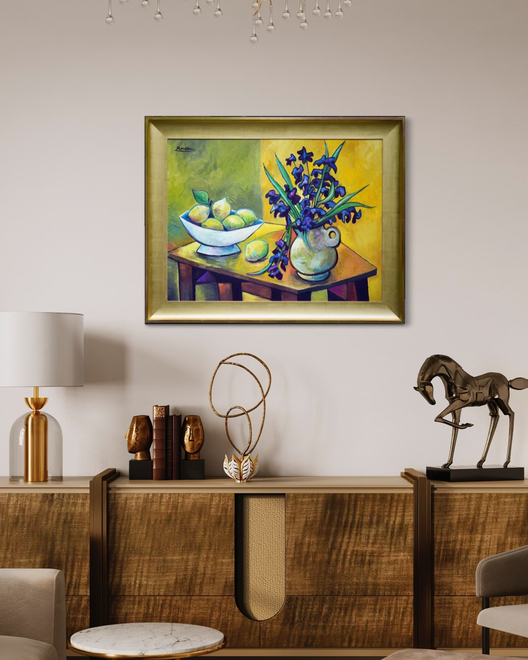 Blue irisses and Lemons