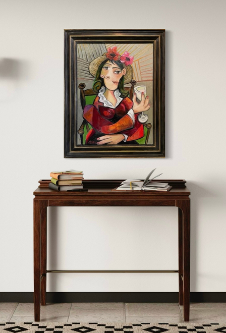 Woman with glass of champagne