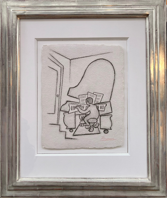 Boy playing the piano