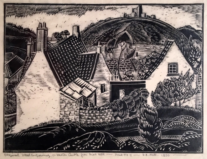Doris Hatt, Walton Castle from Dial Hill, 1930