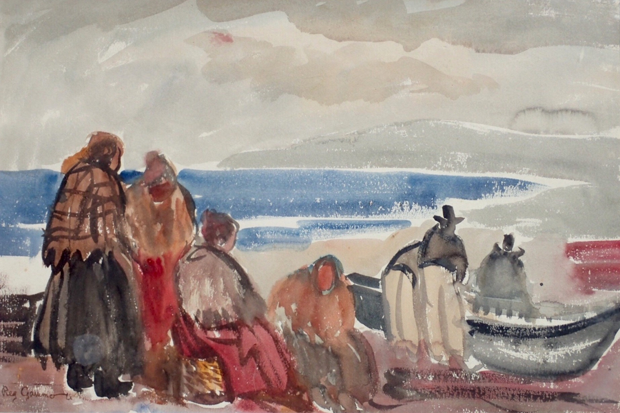 Reg Gammon, Fisher Folk on the Shore, Ireland