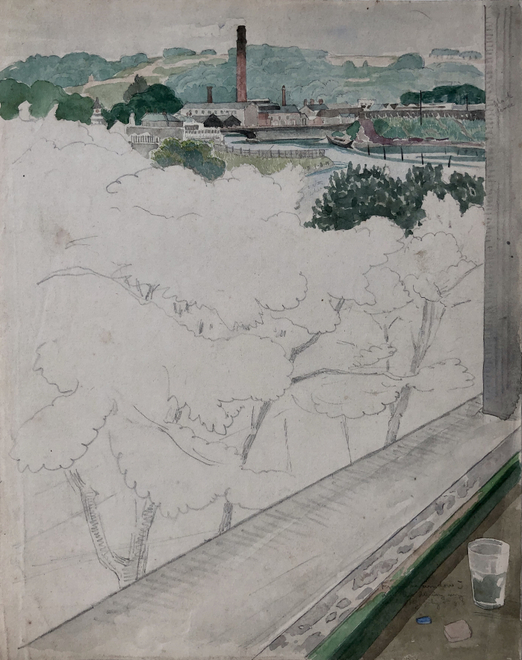 John Nash, Millworks, Landscape, West Yorkshire, 1920