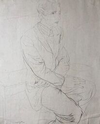 Glyn Morgan, Art Student, Benton Road (Self Portrait), c. 1940s