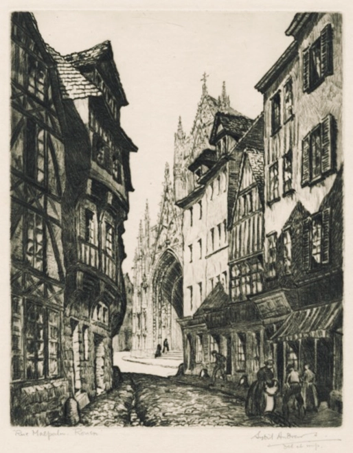 Sybil Andrews, Rue Malpau, Rouen, 1926