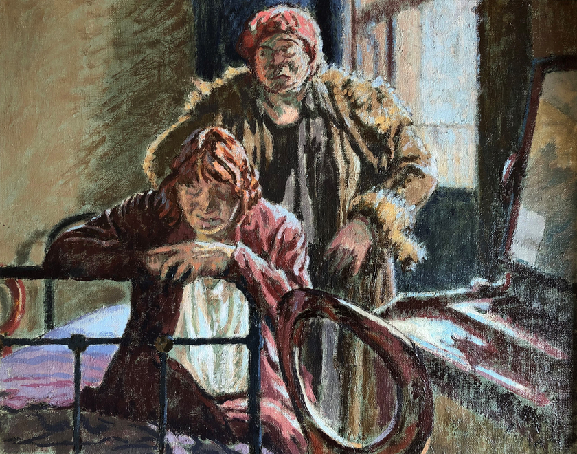 Sylvia Gosse, Camden Town Interior (What shall we do for the rent?), c. 1920