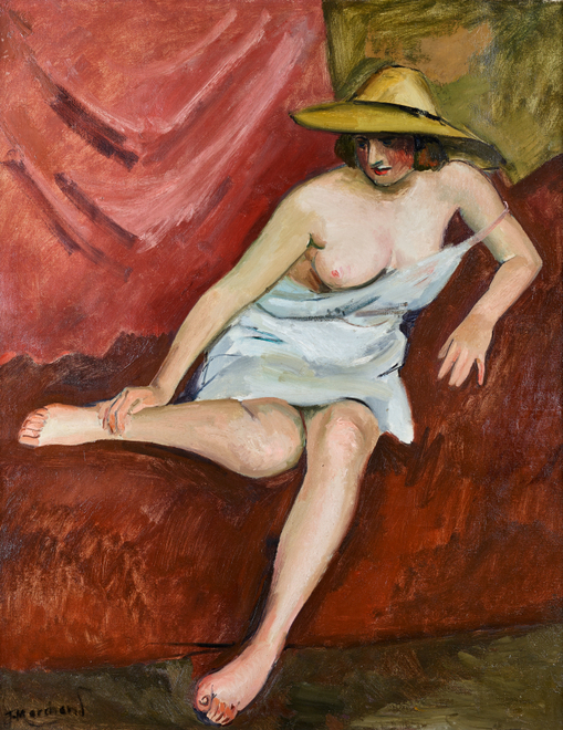 Jean Marchand, Nue au chapeau, c. 1920