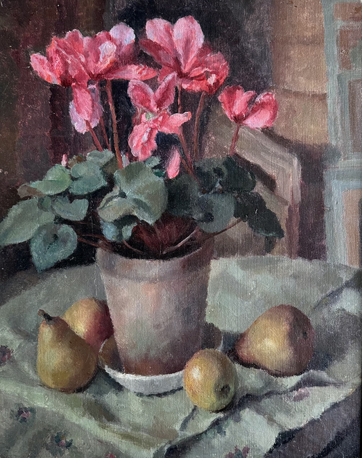 Dorothy Hepworth, Still Life with Flowers and Fruit, c. 1929