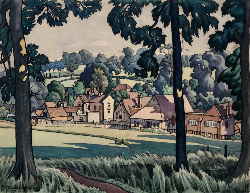 Ethelbert White, Summer Landscape, Sussex, 1925