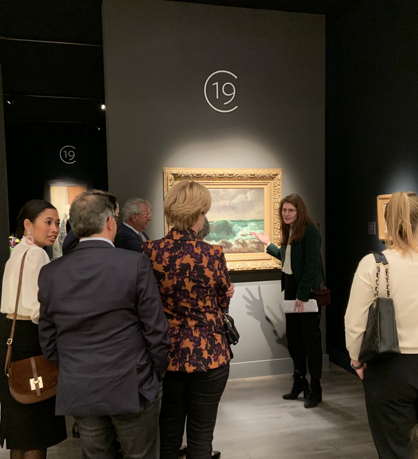 Van Gogh Museum brings their collectors group to our stand as part of their Maastricht highlights tour.