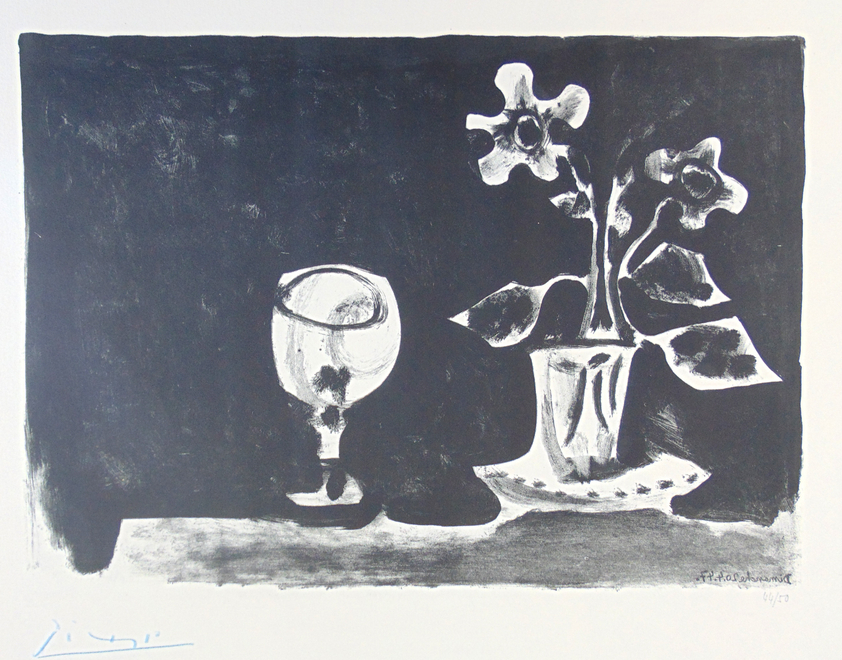 <p><strong>Pablo Picasso</strong>, <em>Still Life with Glass and Flowers | Nature Morte au Verre et Fleurs</em>, 1947</p>