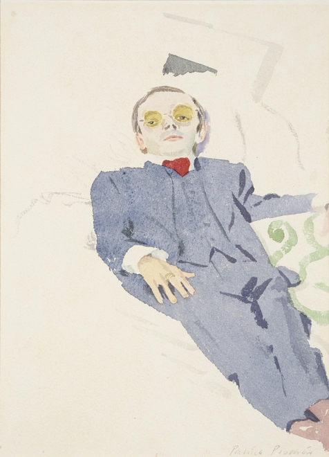 <span class="artist"><strong>Patrick Procktor RA</strong></span>, <span class="title"><em>Mo Reclining</em>, 1968</span>