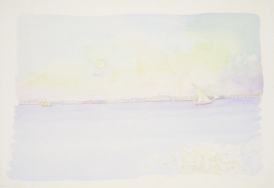 <span class="artist"><strong>Patrick Procktor RA</strong></span>, <span class="title"><em>Bombay 7.15 am</em>, 1970</span>