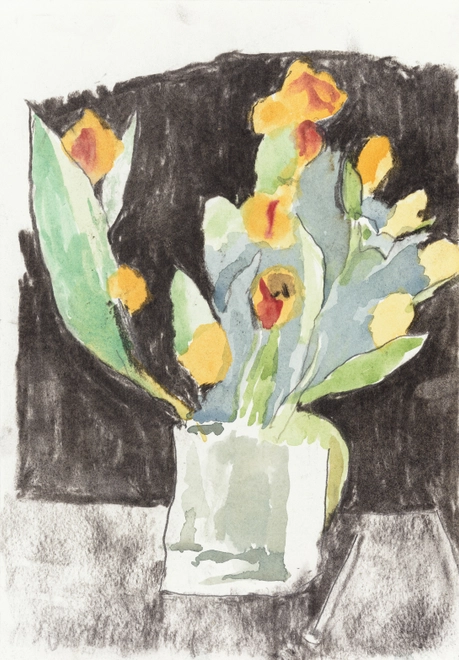 <span class="artist"><strong>Patrick Procktor RA</strong></span>, <span class="title"><em>Untitled (Flowers)</em>, c.2000</span>