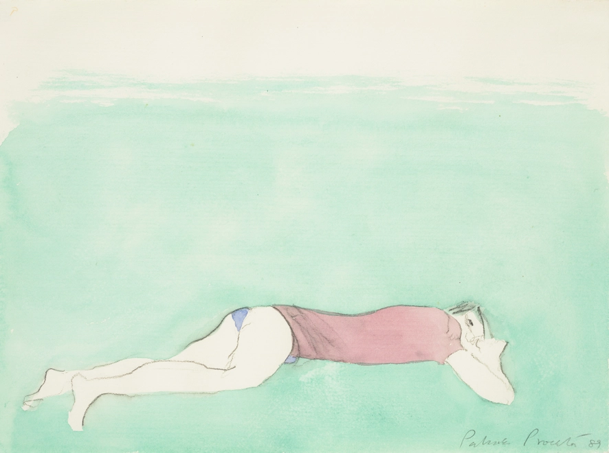 <span class="artist"><strong>Patrick Procktor RA</strong></span>, <span class="title"><em>Figure Lying on the Grass</em>, 1989</span>