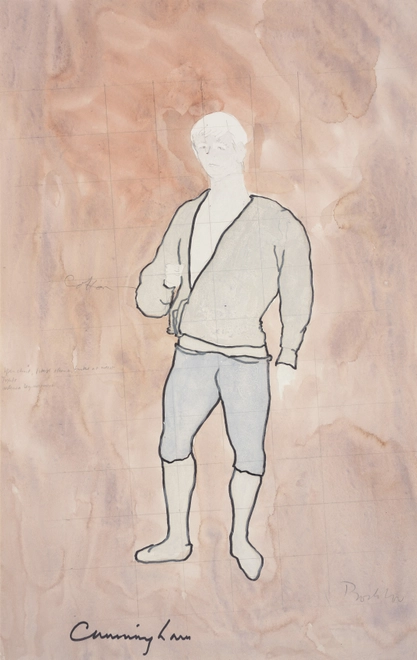 <span class="artist"><strong>Patrick Procktor RA</strong></span>, <span class="title"><em>Untitled (Costume Design)</em>, c.1970</span>