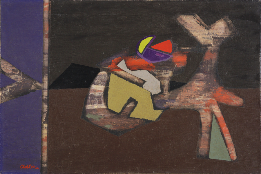 <span class="artist"><strong>Jankel Adler</strong></span>, <span class="title"><em>Abstract Composition</em>, 1945</span>