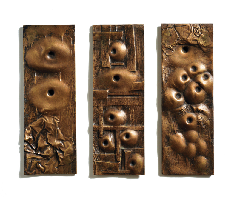 <span class="artist"><strong>Bernard Meadows</strong></span>, <span class="title"><em>Three Small Reliefs</em>, 1966</span>