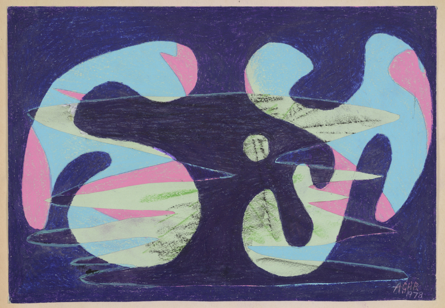 <span class="artist"><strong>Eileen Agar RA</strong></span>, <span class="title"><em>This Pinky Coloured Mount</em>, 1978</span>