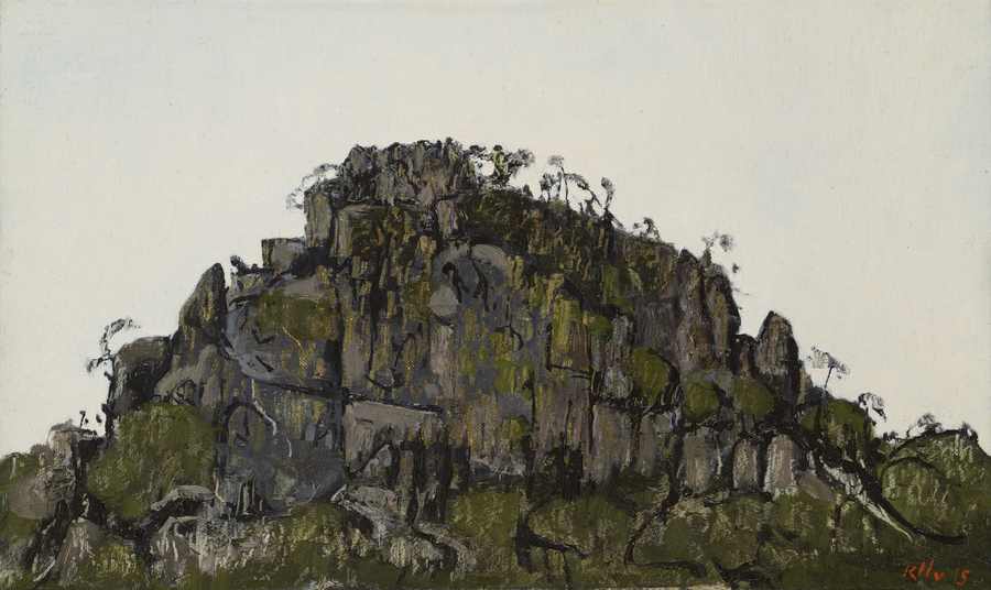 <span class="artist"><strong>John Kelly</strong></span>, <span class="title"><em>Hanging Rock (third study)</em>, 2015</span>